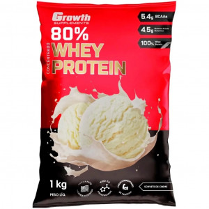 Whey Protein Concentrado Sorvete de Creme (1KG) - Growth Supplements